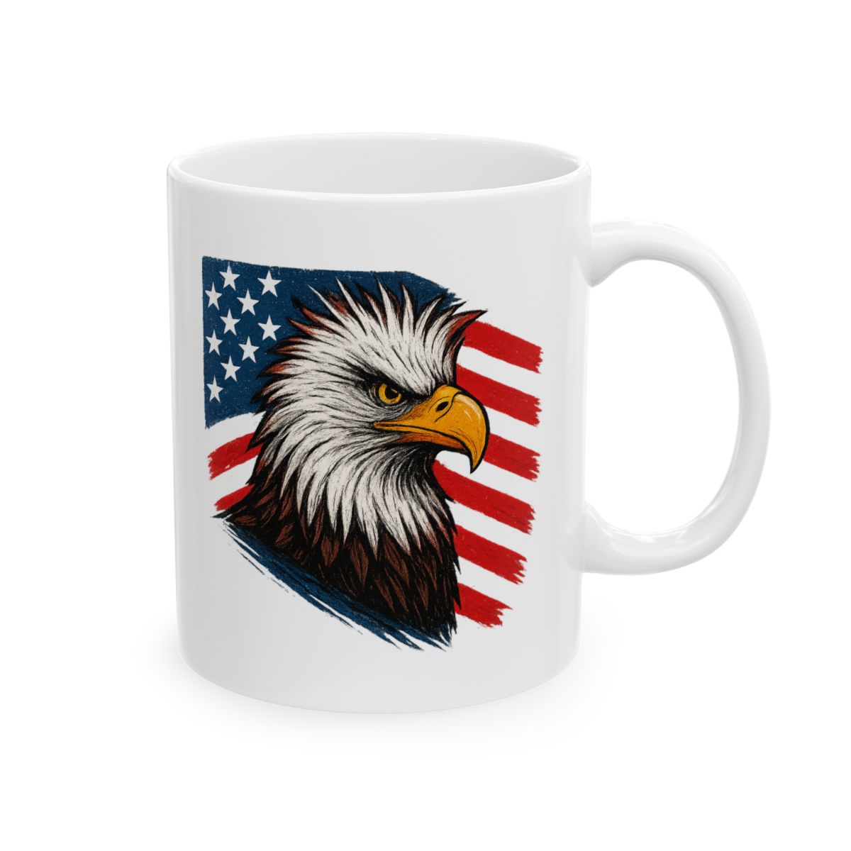 Freedom USA Bald Eagle | Patriotic Mug, Eagle Coffee Cup, USA Patriot Gift