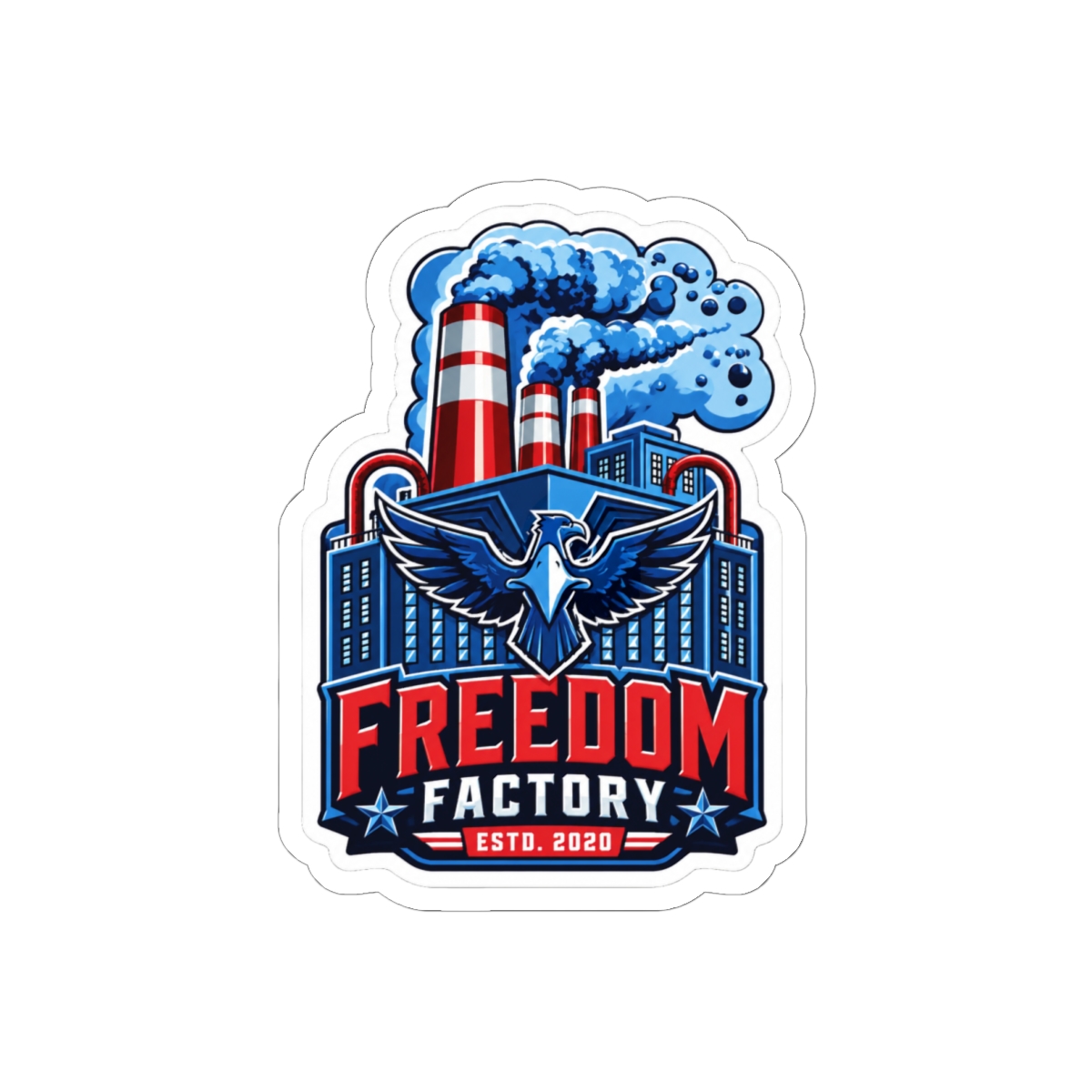 Freedom Factory Blue Smoke Sticker