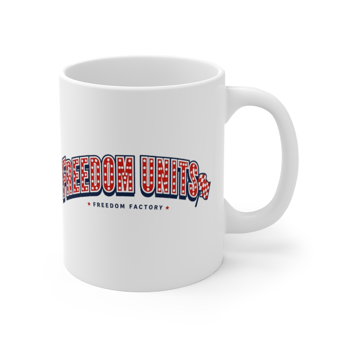 Cleetus McFarland "Freedom units" White Mug