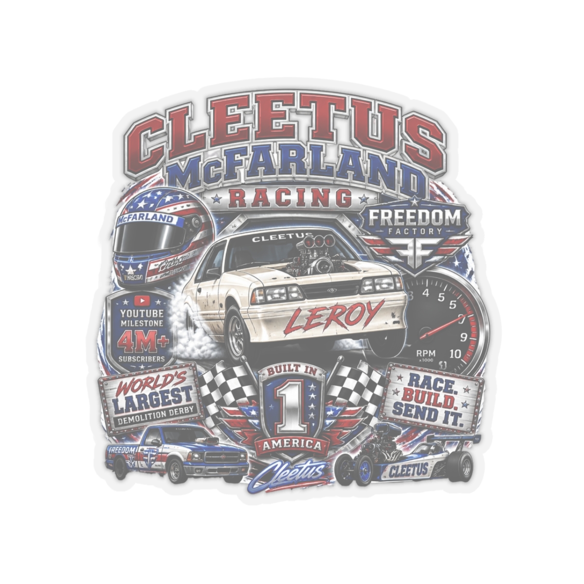 Cleetus McFarland "Leroy," Sticker